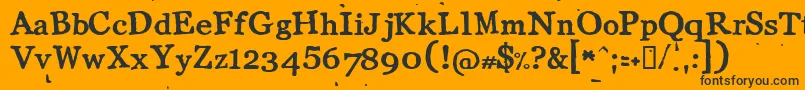 Llcot Font – Black Fonts on Orange Background