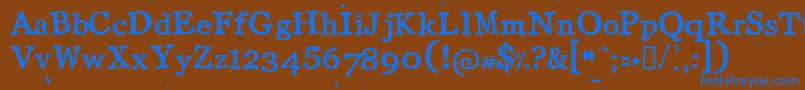 Llcot Font – Blue Fonts on Brown Background