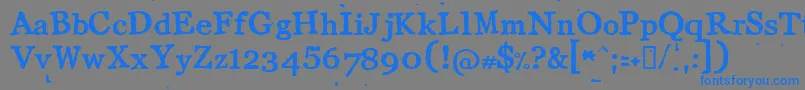 Llcot Font – Blue Fonts on Gray Background