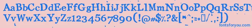 Llcot Font – Blue Fonts on Pink Background