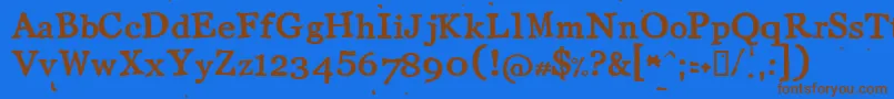 Шрифт Llcot – коричневые шрифты на синем фоне