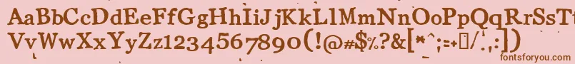 Llcot Font – Brown Fonts on Pink Background