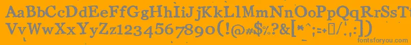 Llcot Font – Gray Fonts on Orange Background