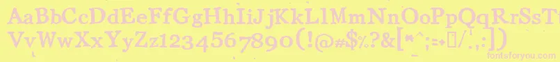 Llcot Font – Pink Fonts on Yellow Background