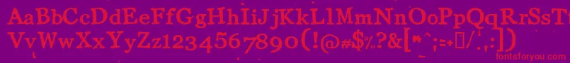 Llcot Font – Red Fonts on Purple Background