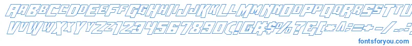 Шрифт Wbv5out – синие шрифты на белом фоне