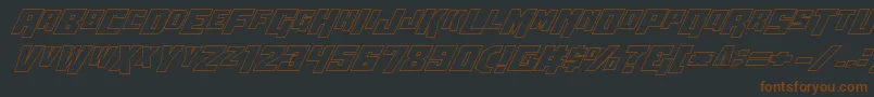 Wbv5out Font – Brown Fonts on Black Background