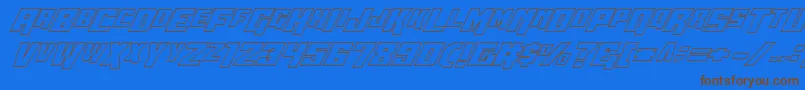 Wbv5out Font – Brown Fonts on Blue Background