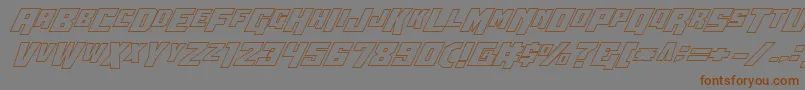 Wbv5out Font – Brown Fonts on Gray Background