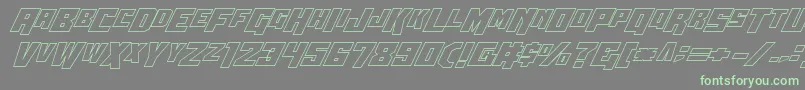 Wbv5out-fontti – vihreät fontit harmaalla taustalla