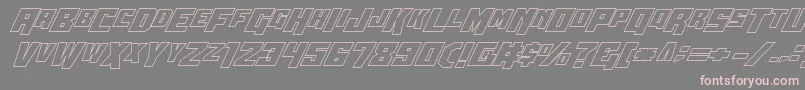 フォントWbv5out – 灰色の背景にピンクのフォント
