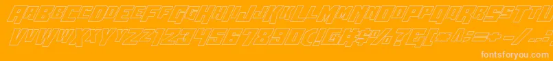 Wbv5out Font – Pink Fonts on Orange Background