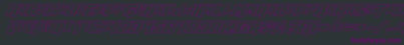 Wbv5out Font – Purple Fonts on Black Background