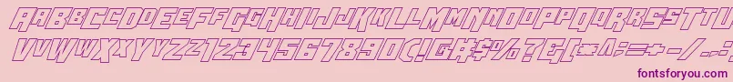 Wbv5out Font – Purple Fonts on Pink Background