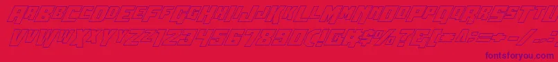 Wbv5out Font – Purple Fonts on Red Background