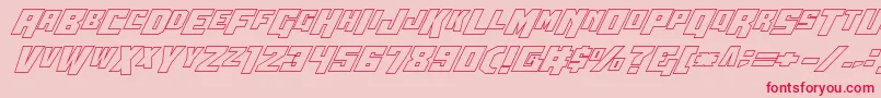 フォントWbv5out – ピンクの背景に赤い文字