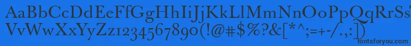 Шрифт Jbaskerville – чёрные шрифты на синем фоне