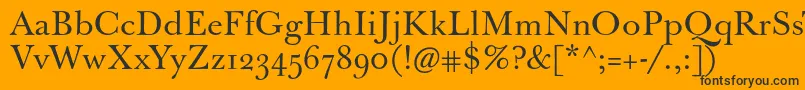 Jbaskerville Font – Black Fonts on Orange Background