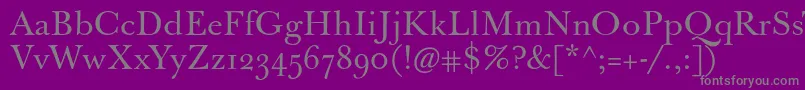 Jbaskerville Font – Gray Fonts on Purple Background