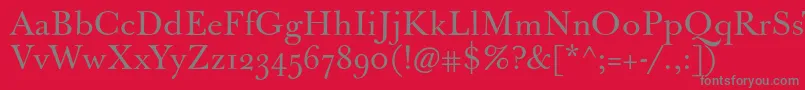 Jbaskerville Font – Gray Fonts on Red Background
