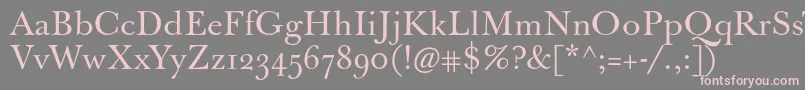 Jbaskerville Font – Pink Fonts on Gray Background