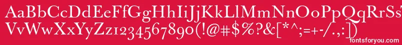 Jbaskerville Font – White Fonts on Red Background