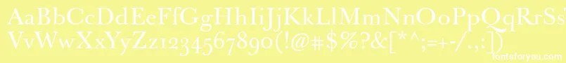 Jbaskerville Font – White Fonts on Yellow Background