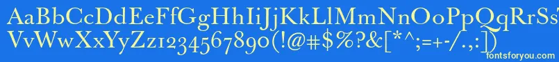 Jbaskerville Font – Yellow Fonts on Blue Background