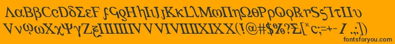 More about Achilles3left Font Achilles3left Font – Black Fonts on Orange Background