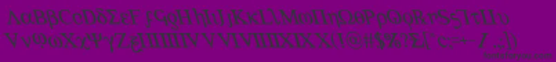 Achilles3left Font – Black Fonts on Purple Background