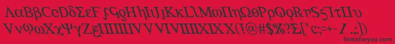 Achilles3left Font – Black Fonts on Red Background