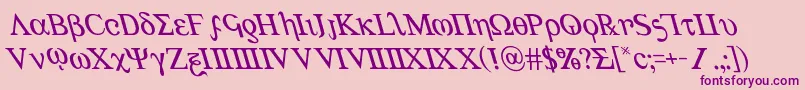 Achilles3left Font – Purple Fonts on Pink Background