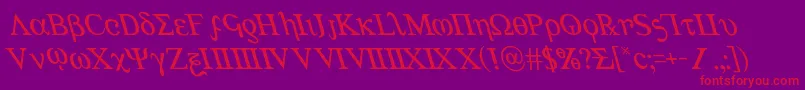 Achilles3left Font – Red Fonts on Purple Background