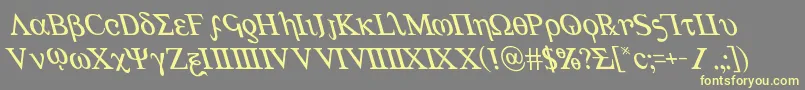 Achilles3left Font – Yellow Fonts on Gray Background