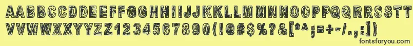 MandelioDiPaedre Font – Black Fonts on Yellow Background