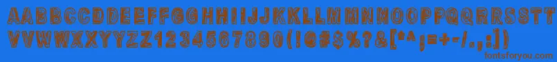 MandelioDiPaedre Font – Brown Fonts on Blue Background