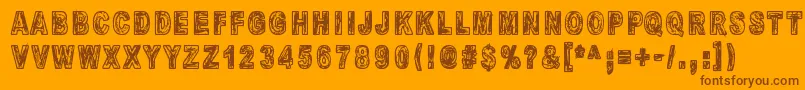 MandelioDiPaedre Font – Brown Fonts on Orange Background