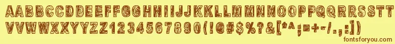 MandelioDiPaedre Font – Brown Fonts on Yellow Background