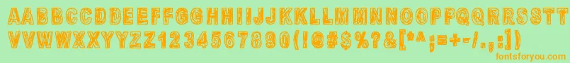 MandelioDiPaedre Font – Orange Fonts on Green Background