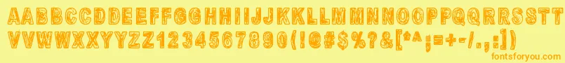 MandelioDiPaedre Font – Orange Fonts on Yellow Background