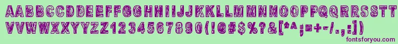 MandelioDiPaedre Font – Purple Fonts on Green Background