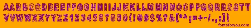 MandelioDiPaedre Font – Purple Fonts on Orange Background