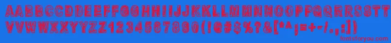 MandelioDiPaedre Font – Red Fonts on Blue Background
