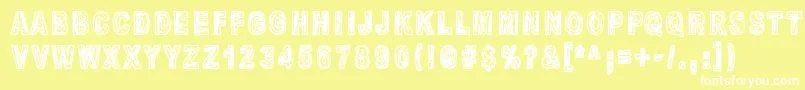 MandelioDiPaedre Font – White Fonts on Yellow Background