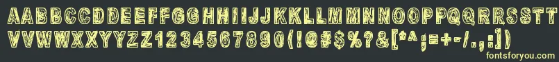 MandelioDiPaedre Font – Yellow Fonts on Black Background
