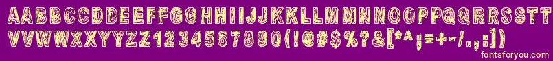 MandelioDiPaedre Font – Yellow Fonts on Purple Background