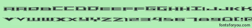 Triremeacad Font – Black Fonts on Green Background
