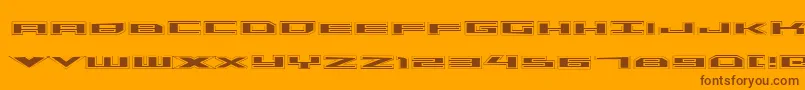 Шрифт Triremeacad – коричневые шрифты на оранжевом фоне