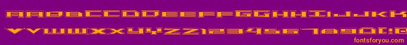 Triremeacad Font – Orange Fonts on Purple Background