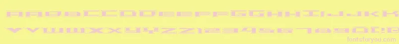 Triremeacad Font – Pink Fonts on Yellow Background